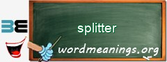 WordMeaning blackboard for splitter